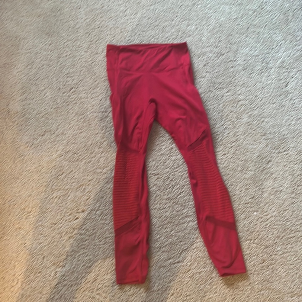 Red leggings from fabletics